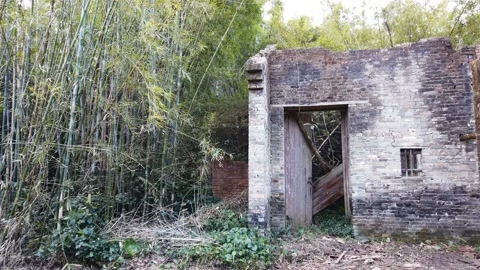 Abandoned and broken old house Stock Footage 100701945