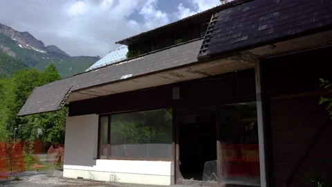 Abandoned and dilapidated hotel Stock Footage 227901181