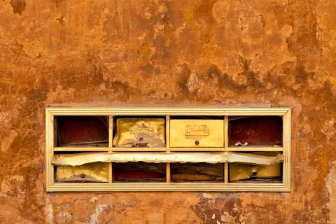Abandoned and old mailboxes Stock Photos