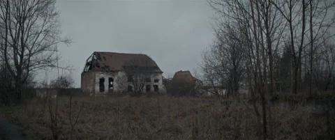 Abandoned barn anamorphic Stock Footage 297633802