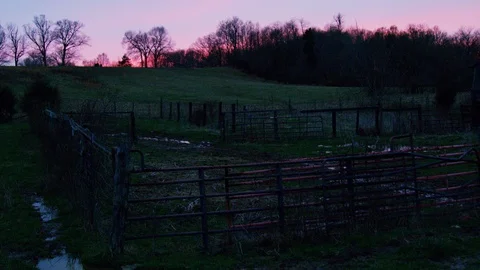 Abandoned Barn At Sunset Beautiful 2 Stock Footage 90354054