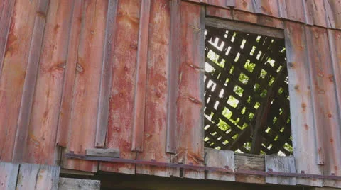 Abandoned Barn Window Stock Footage 24656232