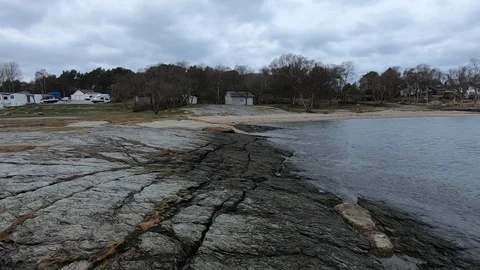 Abandoned beach in the fall Stock Footage 119597340