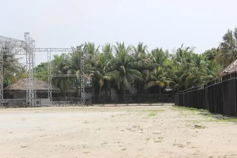 Abandoned Beach stage Stock-Fotos