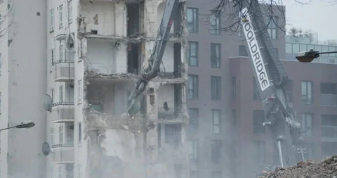 Abandoned block of flats destruction 스톡 동영상 149494331