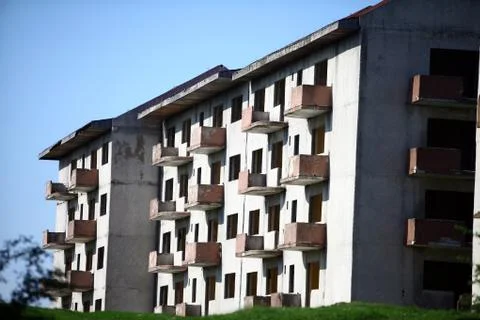 Abandoned blocks of flats Stock Photos