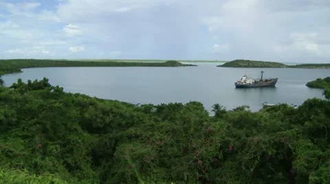 Abandoned Boat Stock Footage 22340929