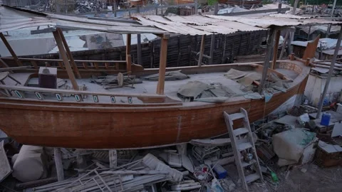 Abandoned Boat Stock Footage 319951808