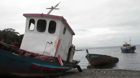 Abandoned boats 2 库存影片 9200516