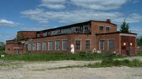 Abandoned brick building Stock Footage 42795864