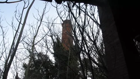 Abandoned Brick Structure Among Trees 库存影片 343476913