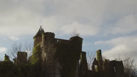 Abandoned Buchanan Castle, Galsgow drone video 4K Vidéo 146756341