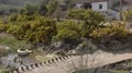 Abandoned building and stone bridge panning shot at Portugal countryside 4k or 4k+ Resolution