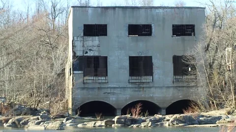 Abandoned Building With Barred Windows Stock Footage 47463357