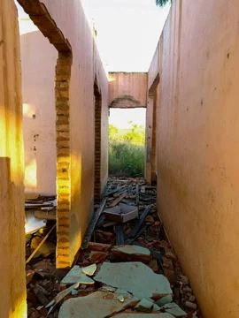Abandoned Building Corridor Stock Photos