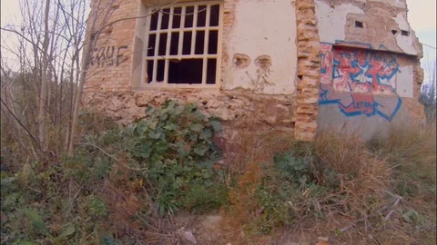 Abandoned building detail Stock Footage 103573350