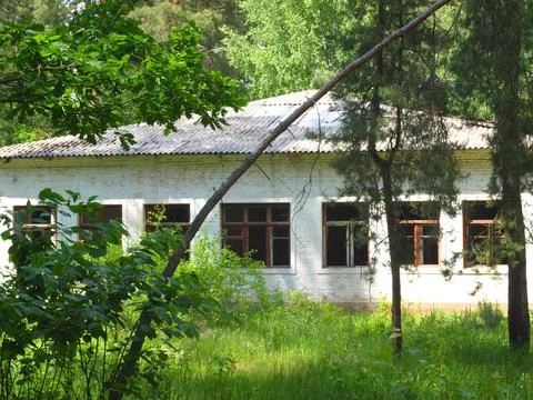 Abandoned building in the forest Stock Photos