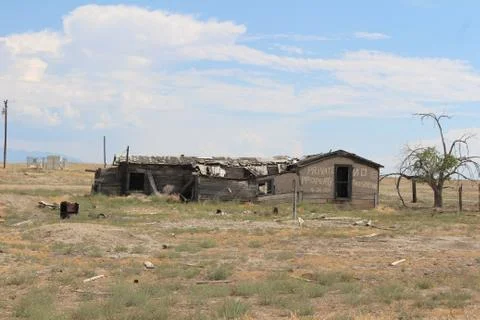 Abandoned Building in Ghost Town Foto stock