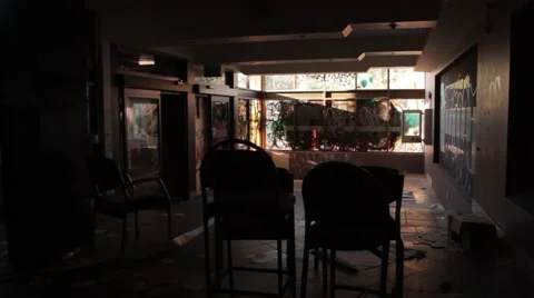 Abandoned Building, Graffiti Stock Footage 52312109
