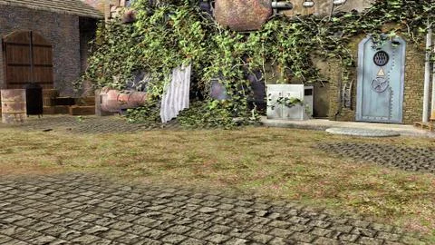 Abandoned building Stock Illustration