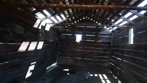Abandoned building interior, light and dark, 4k Video stock 156212692