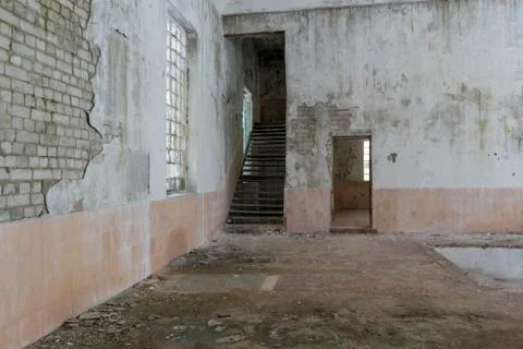 Abandoned building interior Stock Photos