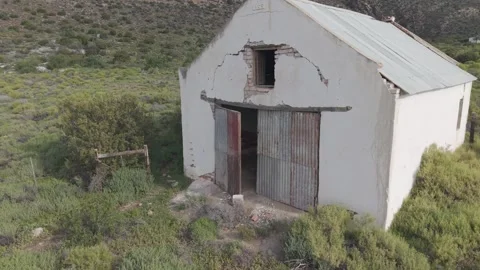 Abandoned Building in Klein Karoo | Rural Decay Stock Footage 342452979