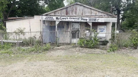 Abandoned building of McCory's General Store. Stock Footage 344086013