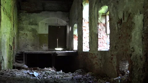 Abandoned Building in the middle of nowhere Stock Footage 239600956