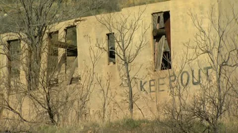 Abandoned Building - mining town Video stock 11211433