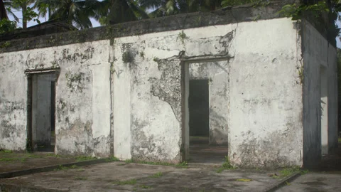 Abandoned Building in Miri, Rarotonga Stock Footage 246957836