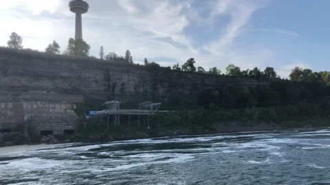 Abandoned building on Niagara Falls Stock Footage 113992439