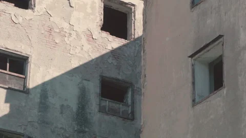 Abandoned building, old warehouse or factory Stock Footage 211462953