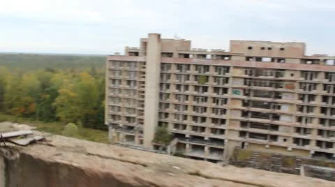 Abandoned building with steadicam Stock Footage 12256227