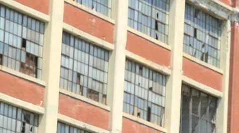 Abandoned Building Windows Stockbeeldmateriaal 12852361