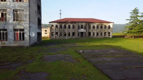 Abandoned buildings in the evening Stock Footage 168946505