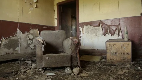Abandoned burnt house interior 動画素材 72671843