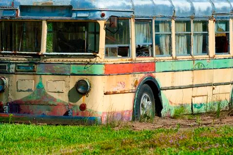 Abandoned Bus Stock Photos