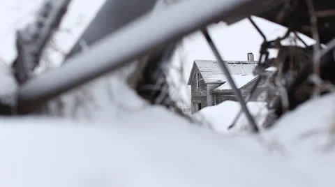 Abandoned Cabin Stock Footage 24655937