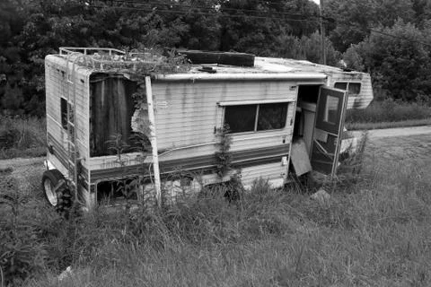 Abandoned Camper Stock Photos
