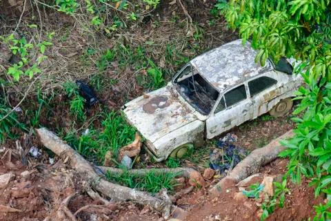 Abandoned car Stock Photos