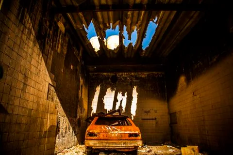 Abandoned car Stock Photos