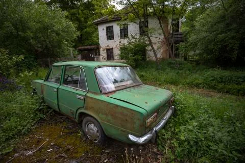Abandoned car Stock Photos