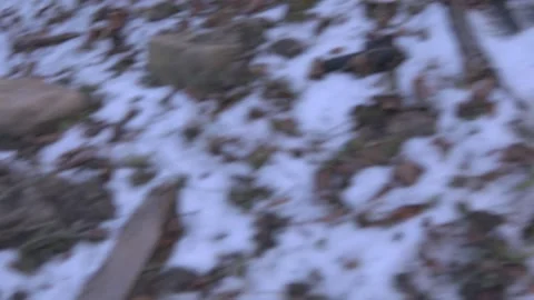 Abandoned car in the winter Stock Footage 137643986