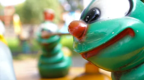 Abandoned carousel Stock Footage 68110458