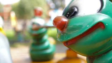 Abandoned carousel Stock Footage 68110462