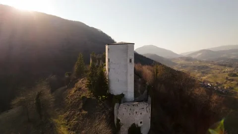 Abandoned Castle Vídeo Stock 233685755