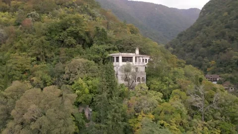 Abandoned castle in the mountains Stock Footage 220820642
