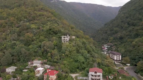 Abandoned castle in the mountains Stock Footage 220820677