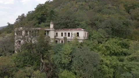 Abandoned castle in the mountains Stock Footage 220820715